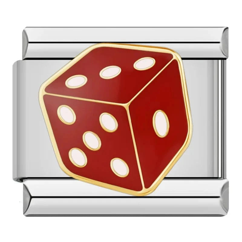 Gambling Charms - Cacilia Sauer - Italian Charm Bracelet - custom jewelry - vintage jewelry - charms and pendants