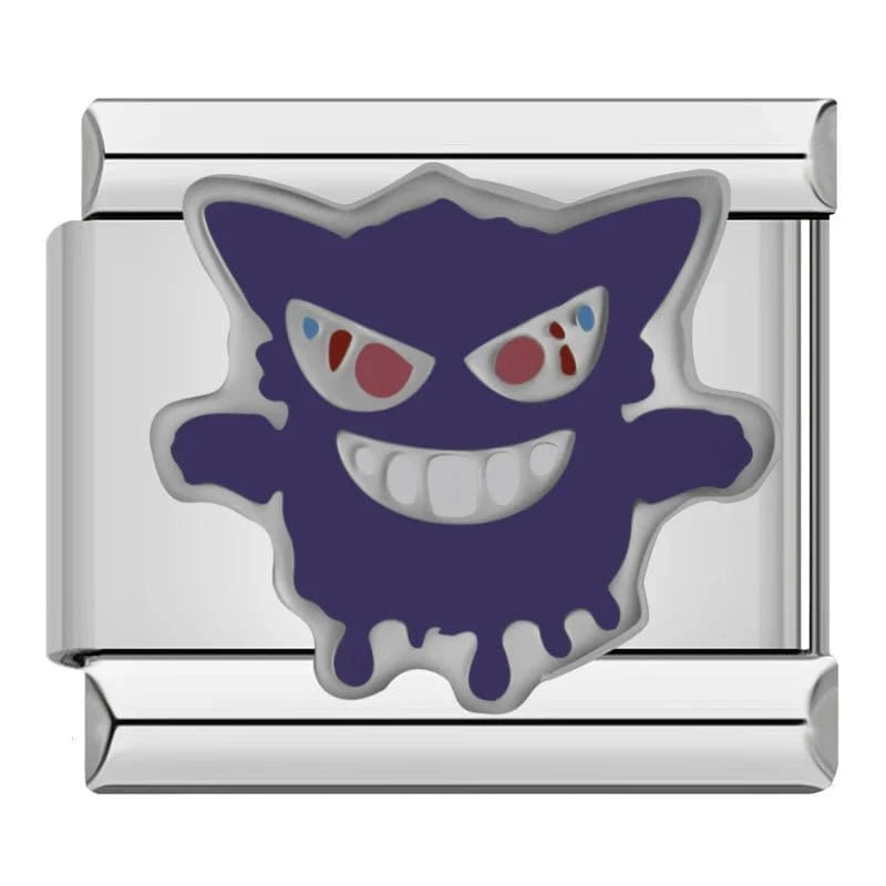 Gengar Pokemon - Cacilia Sauer - Italian Charm Bracelet - custom jewelry - vintage jewelry - charms and pendants