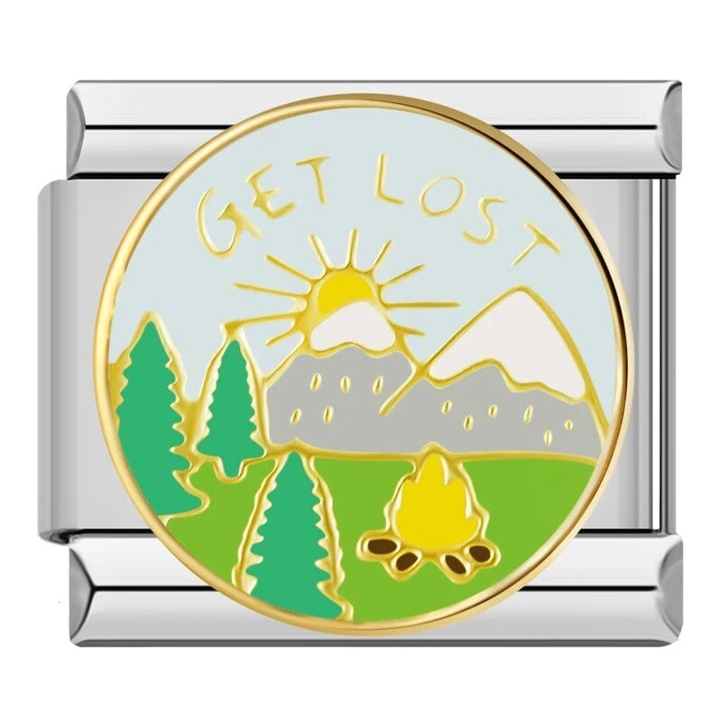 Get Lost - Cacilia Sauer - Italian Charm Bracelet - custom jewelry - vintage jewelry - charms and pendants