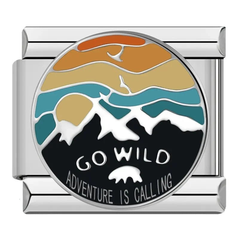 Go Wild Italian charm link, 9mm stainless steel module
