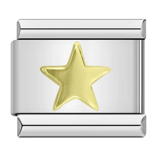 Golden Star - Cacilia Sauer - Italian Charm Bracelet - custom jewelry - vintage jewelry - charms and pendants