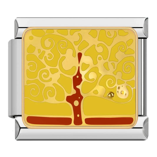 Golden Tree - Cacilia Sauer - Italian Charm Bracelet - custom jewelry - vintage jewelry - charms and pendants