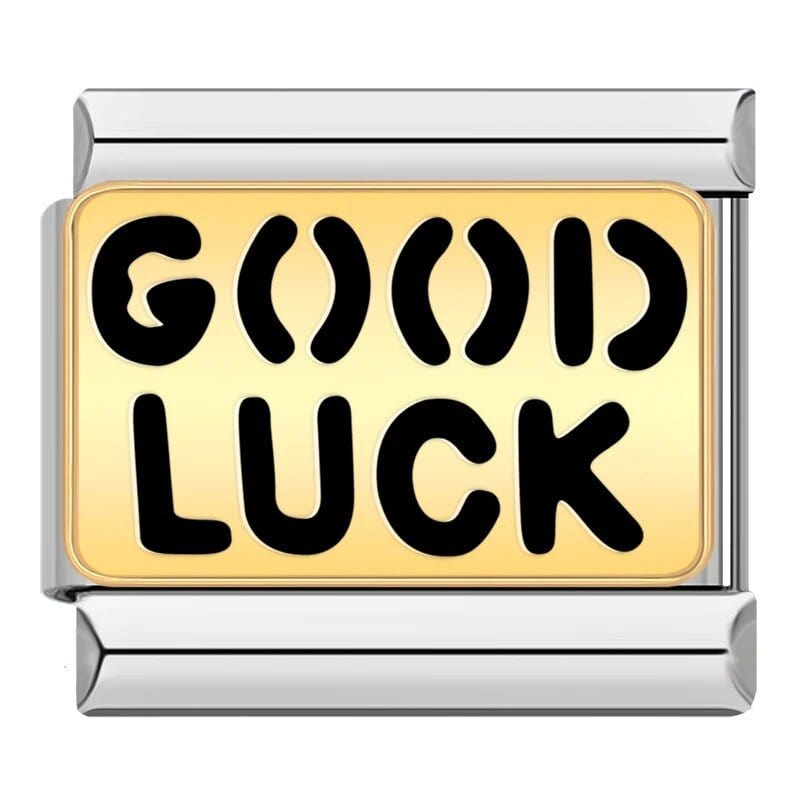 Good Luck - Cacilia Sauer - Italian Charm Bracelet - custom jewelry - vintage jewelry - charms and pendants