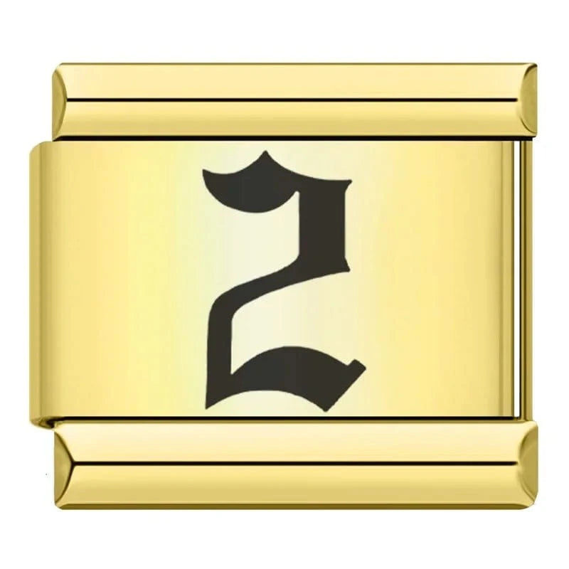 Gothic Numbers - Cacilia Sauer - Italian Charm Bracelet - custom jewelry - vintage jewelry - charms and pendants