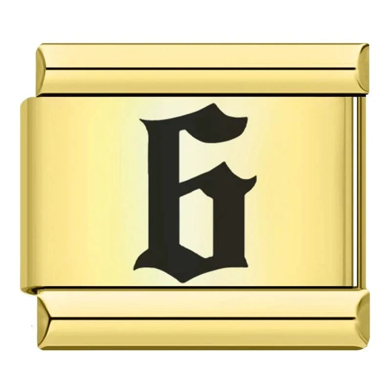 Gothic Numbers - Cacilia Sauer - Italian Charm Bracelet - custom jewelry - vintage jewelry - charms and pendants