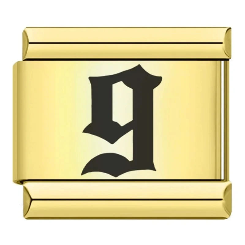 Gothic Numbers - Cacilia Sauer - Italian Charm Bracelet - custom jewelry - vintage jewelry - charms and pendants