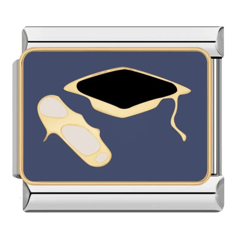 Graduated - Cacilia Sauer - Italian Charm Bracelet - custom jewelry - vintage jewelry - charms and pendants