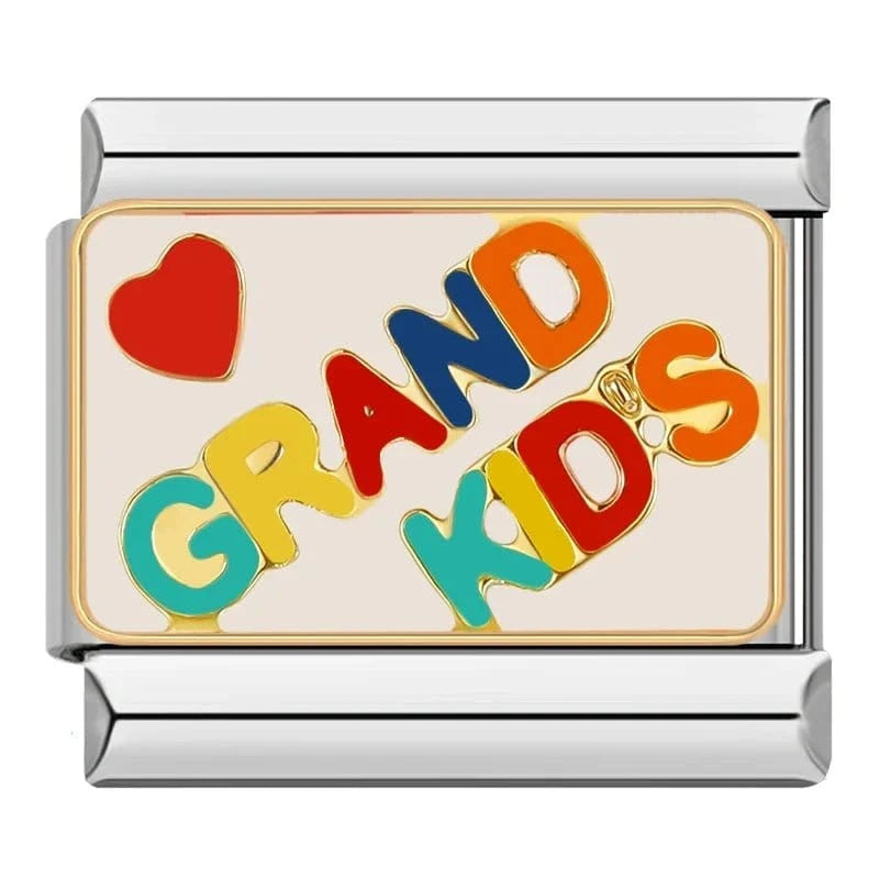 Grand Kids - Cacilia Sauer - Italian Charm Bracelet - custom jewelry - vintage jewelry - charms and pendants