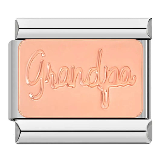 Grandpa - Cacilia Sauer - Italian Charm Bracelet - custom jewelry - vintage jewelry - charms and pendants