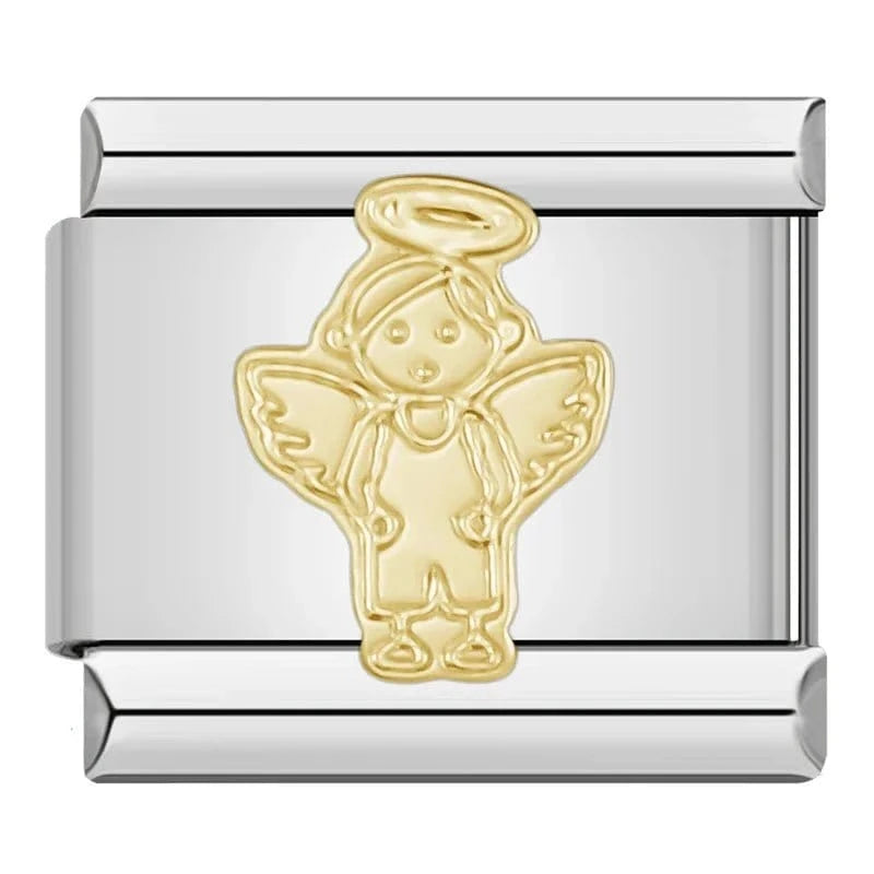 Guardian Angels - Cacilia Sauer - Italian Charm Bracelet - custom jewelry - vintage jewelry - charms and pendants