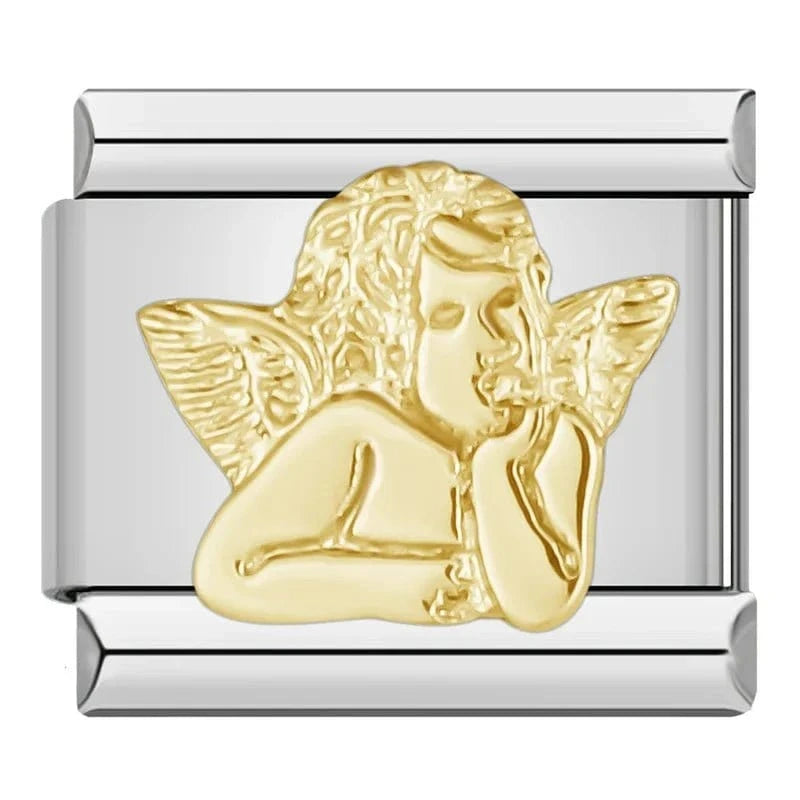 Guardian Angels - Cacilia Sauer - Italian Charm Bracelet - custom jewelry - vintage jewelry - charms and pendants