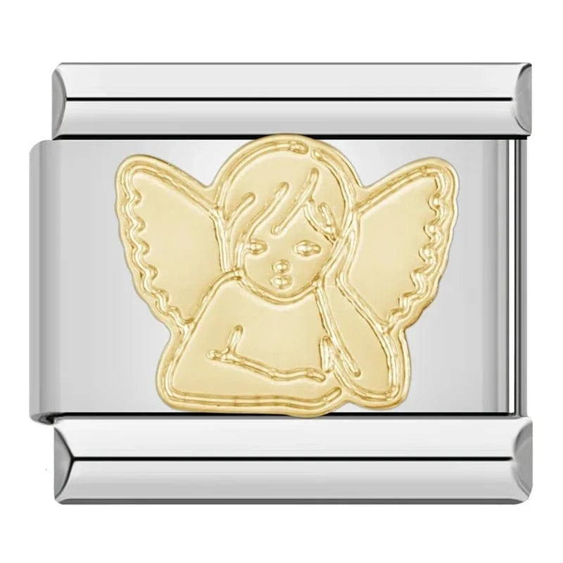 Guardian Angels - Cacilia Sauer - Italian Charm Bracelet - custom jewelry - vintage jewelry - charms and pendants