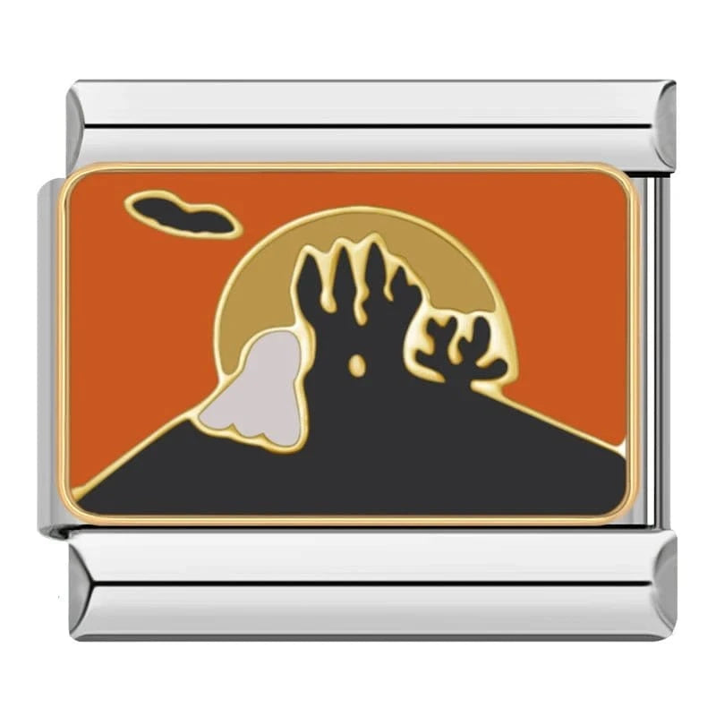 Halloween Italian charm link, 9mm stainless steel module