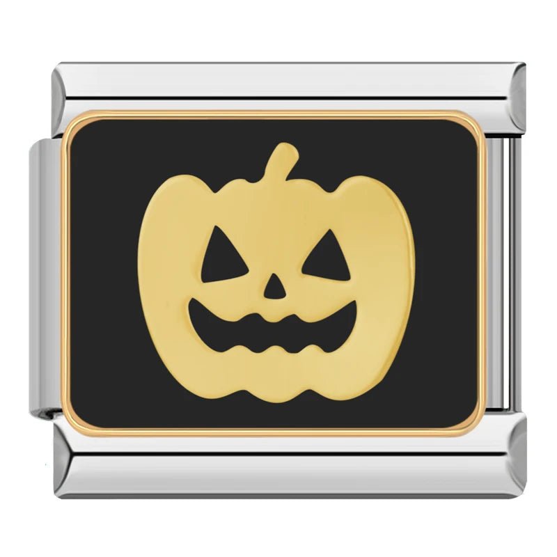 Halloween Theme - Cacilia Sauer - Italian Charm Bracelet - custom jewelry - vintage jewelry - charms and pendants