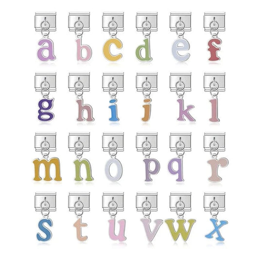 Hanging Letters - Cacilia Sauer - Italian Charm Bracelet - custom jewelry - vintage jewelry - charms and pendants