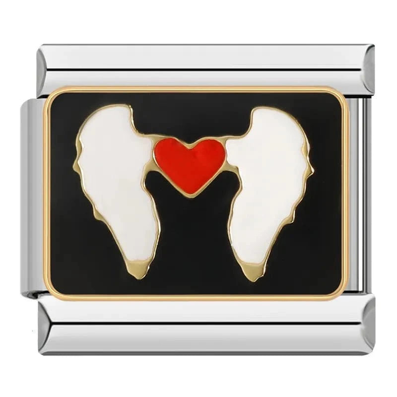 Heart Angel - Cacilia Sauer - Italian Charm Bracelet - custom jewelry - vintage jewelry - charms and pendants