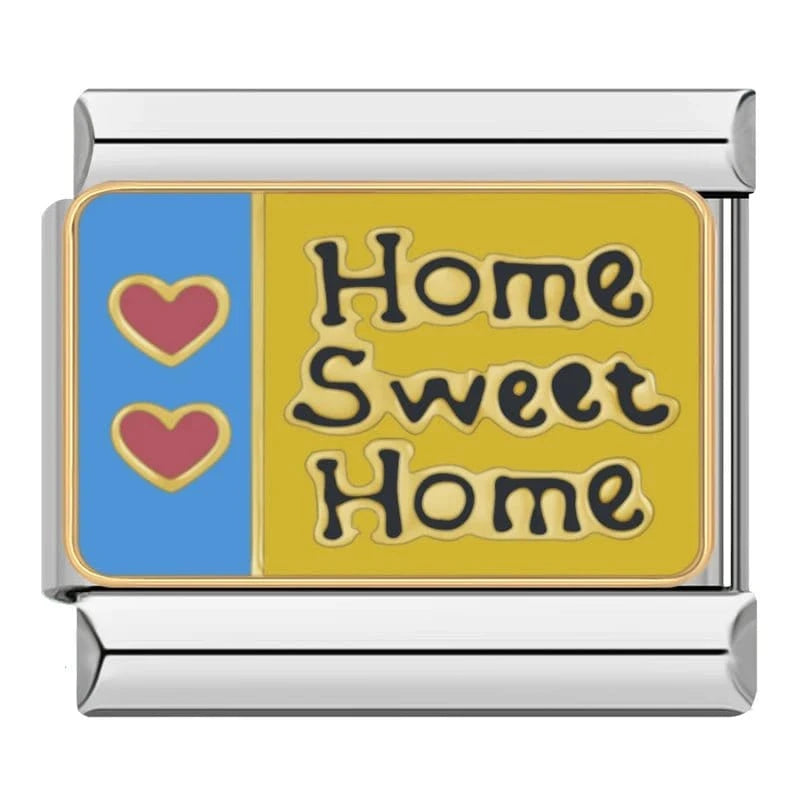 Home Sweet Home - Cacilia Sauer - Italian Charm Bracelet - custom jewelry - vintage jewelry - charms and pendants