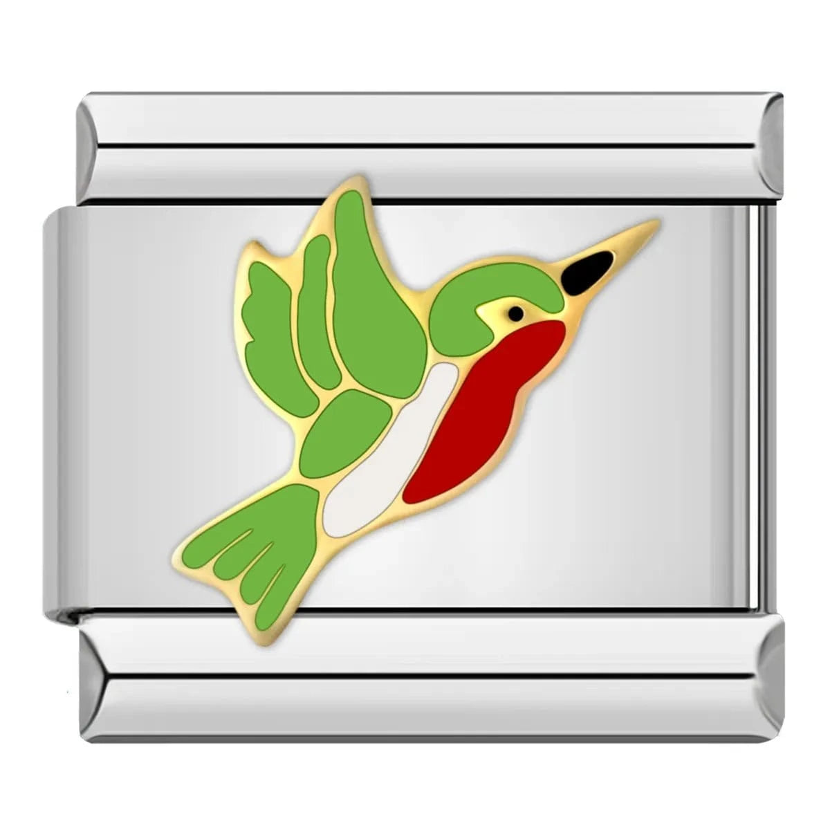 Hummingbird - Cacilia Sauer - Italian Charm Bracelet - custom jewelry - vintage jewelry - charms and pendants