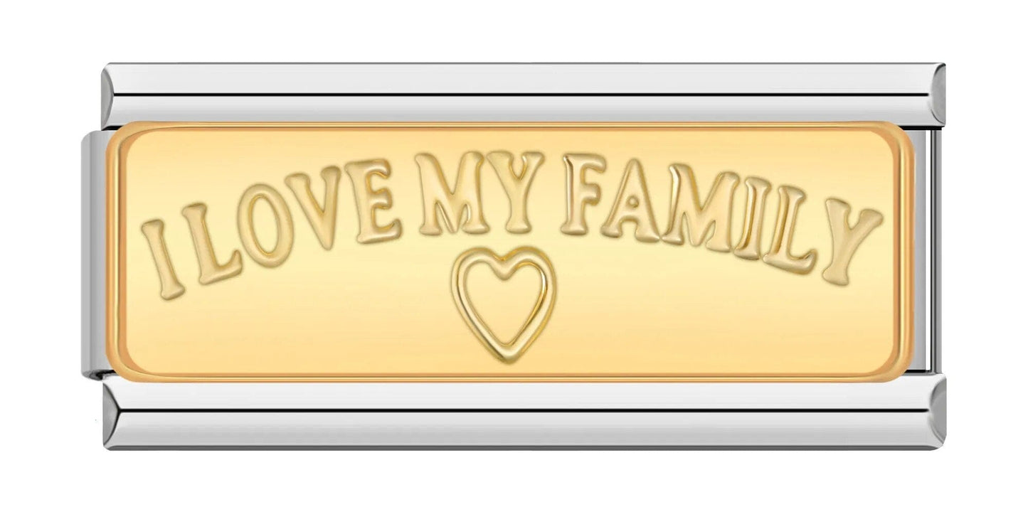 I Love My Family - Cacilia Sauer - Italian Charm Bracelet - custom jewelry - vintage jewelry - charms and pendants
