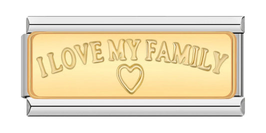 I Love My Family - Cacilia Sauer - Italian Charm Bracelet - custom jewelry - vintage jewelry - charms and pendants