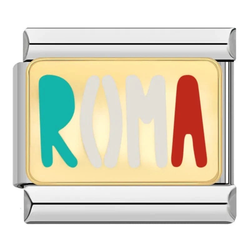 I love Roma Italian charm link, 9mm stainless steel module