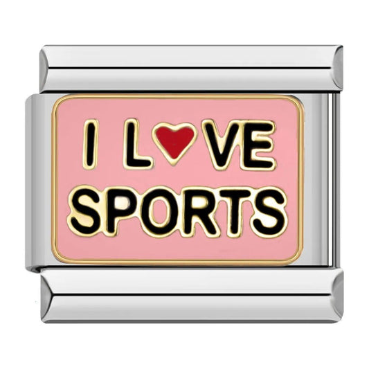 I Love Sport - Cacilia Sauer - Italian Charm Bracelet - custom jewelry - vintage jewelry - charms and pendants