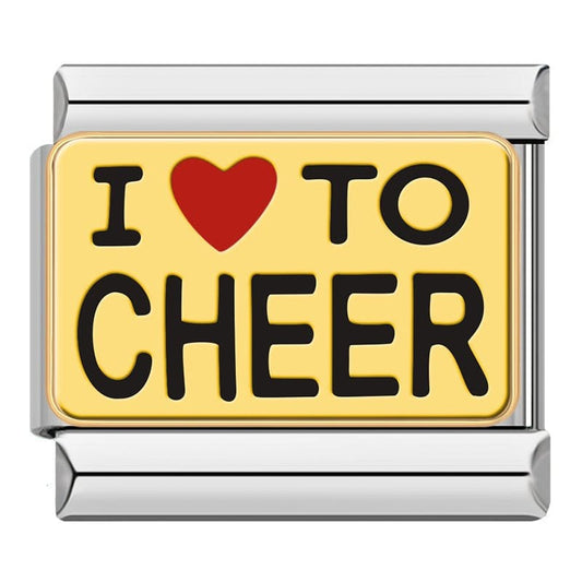 I Love To Cheer - Cacilia Sauer - Italian Charm Bracelet - custom jewelry - vintage jewelry - charms and pendants