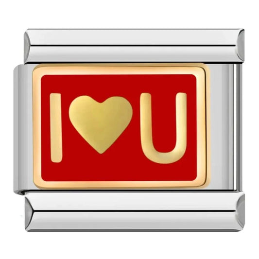 I Love You - Cacilia Sauer - Italian Charm Bracelet - custom jewelry - vintage jewelry - charms and pendants