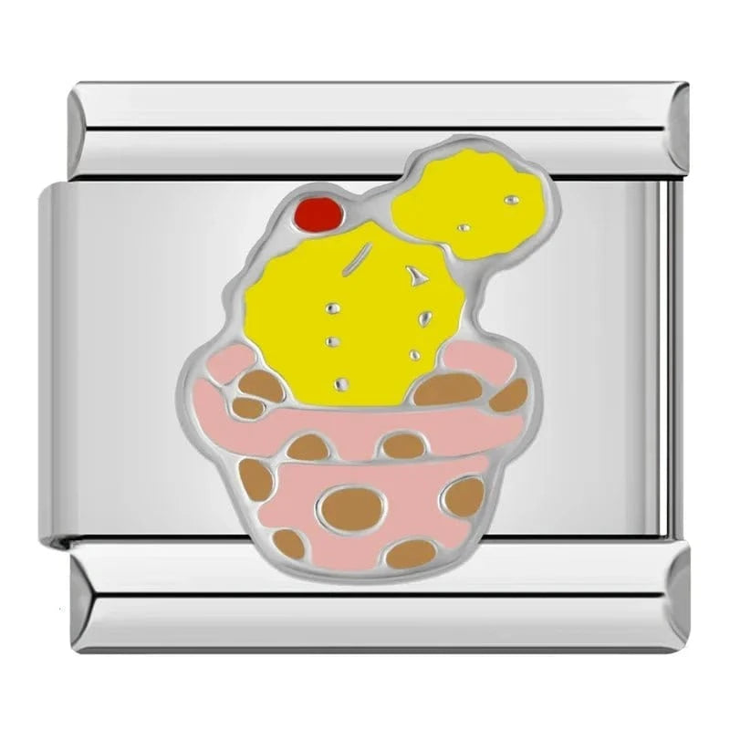 Sweet Treat Cup Italian charm link — 9mm stainless steel module