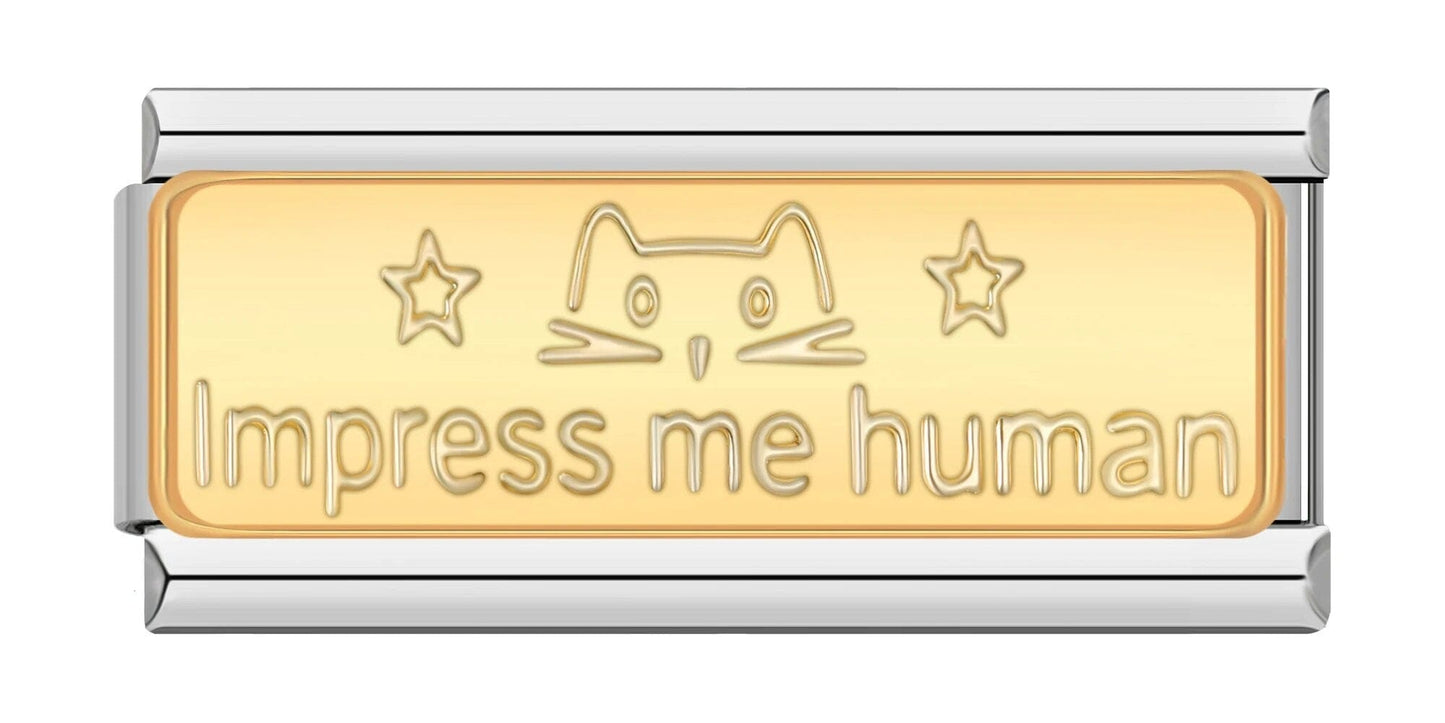 Impress me human - Cacilia Sauer - Italian Charm Bracelet - custom jewelry - vintage jewelry - charms and pendants