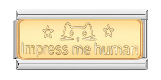 Impress me human - Cacilia Sauer - Italian Charm Bracelet - custom jewelry - vintage jewelry - charms and pendants