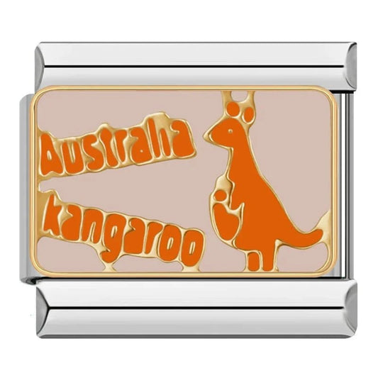 Kangaroo - Cacilia Sauer - Italian Charm Bracelet - custom jewelry - vintage jewelry - charms and pendants