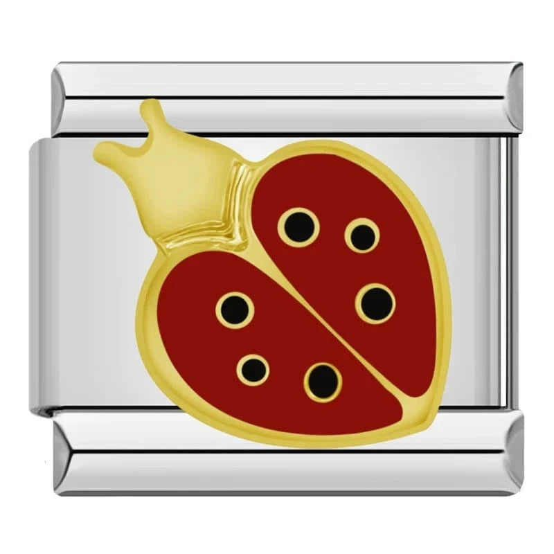 Ladybug - Cacilia Sauer - Italian Charm Bracelet - custom jewelry - vintage jewelry - charms and pendants