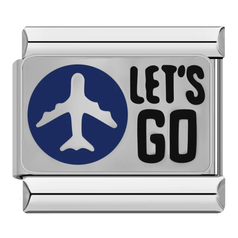 Let's Go - Cacilia Sauer - Italian Charm Bracelet - custom jewelry - vintage jewelry - charms and pendants