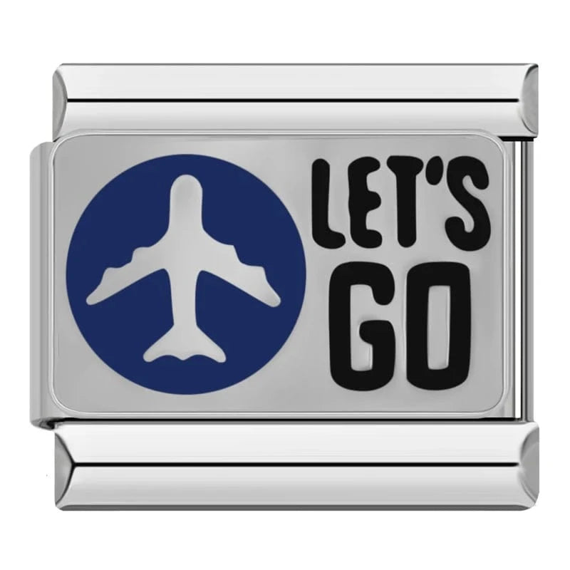 Let's Go - Cacilia Sauer - Italian Charm Bracelet - custom jewelry - vintage jewelry - charms and pendants