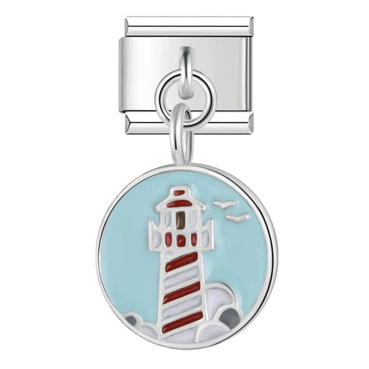 Lighthouse - Cacilia Sauer - Italian Charm Bracelet - custom jewelry - vintage jewelry - charms and pendants