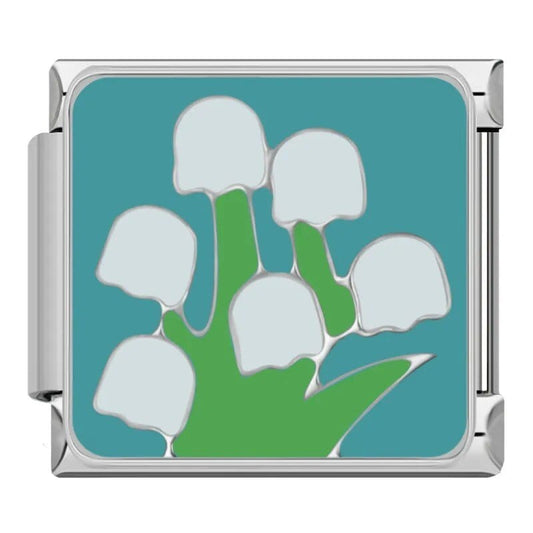 Lily of the valley - Cacilia Sauer - Italian Charm Bracelet - custom jewelry - vintage jewelry - charms and pendants