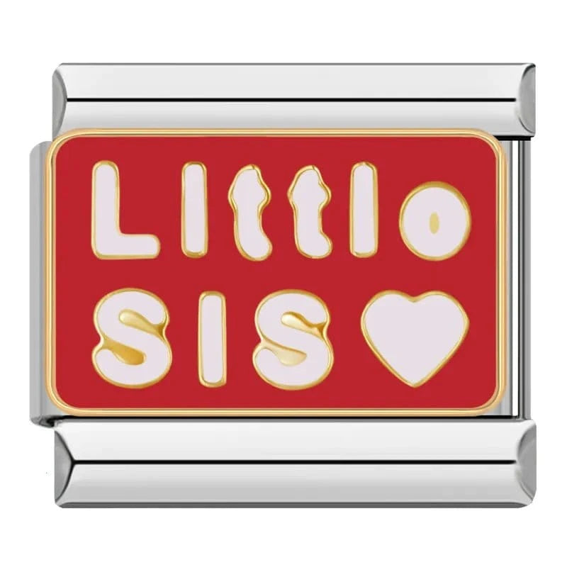 Little Sis - Cacilia Sauer - Italian Charm Bracelet - custom jewelry - vintage jewelry - charms and pendants