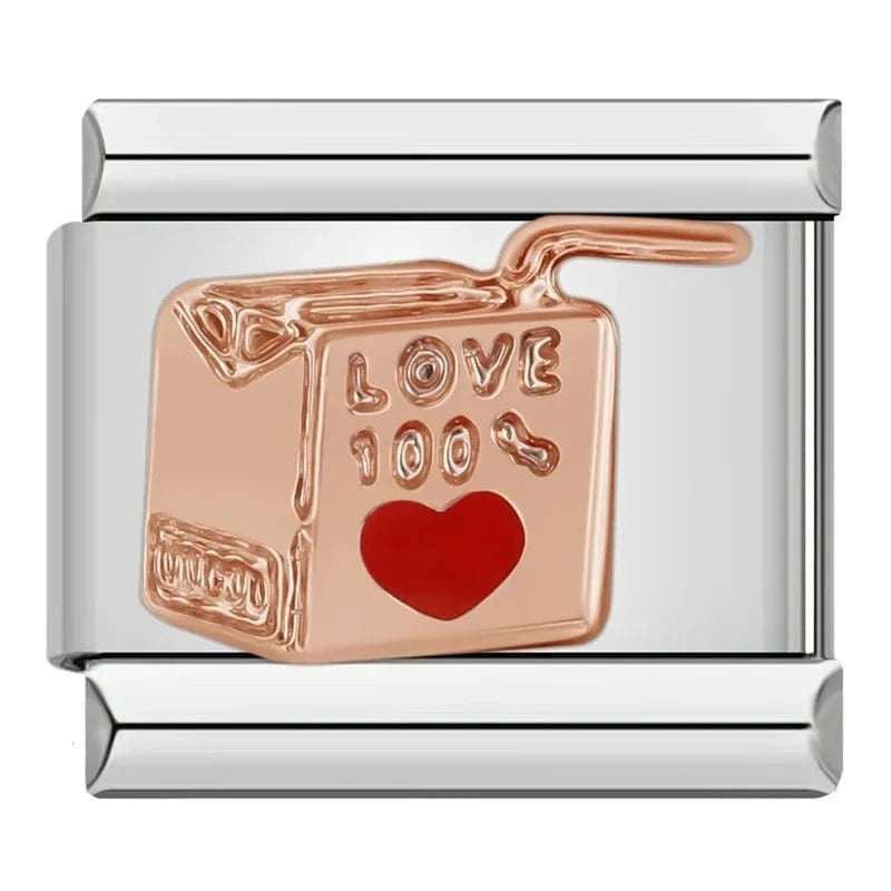 Love 100 - Cacilia Sauer - Italian Charm Bracelet - custom jewelry - vintage jewelry - charms and pendants