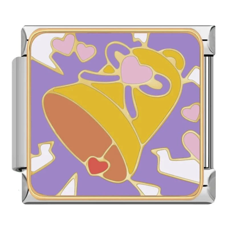 Love Bell - Cacilia Sauer - Italian Charm Bracelet - custom jewelry - vintage jewelry - charms and pendants