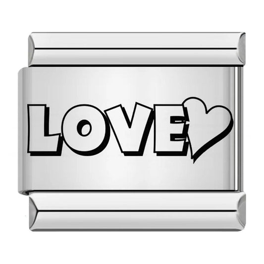 Love - Cacilia Sauer - Italian Charm Bracelet - custom jewelry - vintage jewelry - charms and pendants