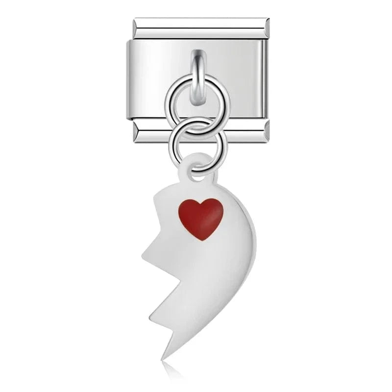 Love & Heartbreak Charm Set - Cacilia Sauer - Italian Charm Bracelet - custom jewelry - vintage jewelry - charms and pendants