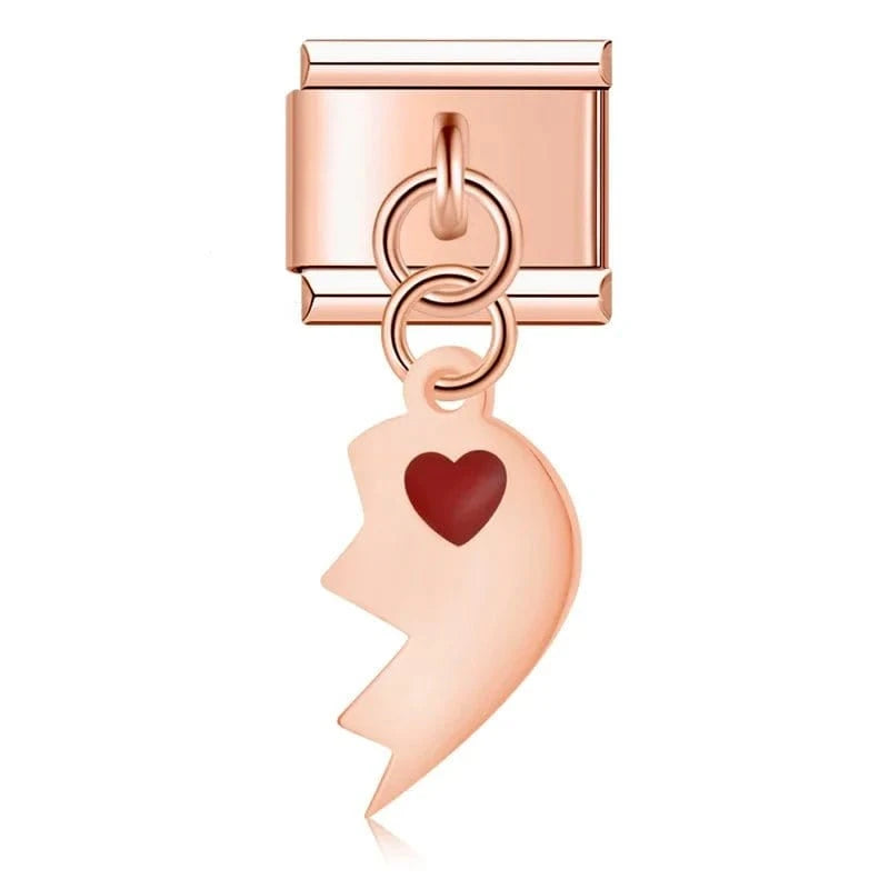 Love & Heartbreak Charm Set - Cacilia Sauer - Italian Charm Bracelet - custom jewelry - vintage jewelry - charms and pendants