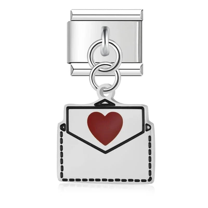 Love & Heartbreak Charm Set - Cacilia Sauer - Italian Charm Bracelet - custom jewelry - vintage jewelry - charms and pendants