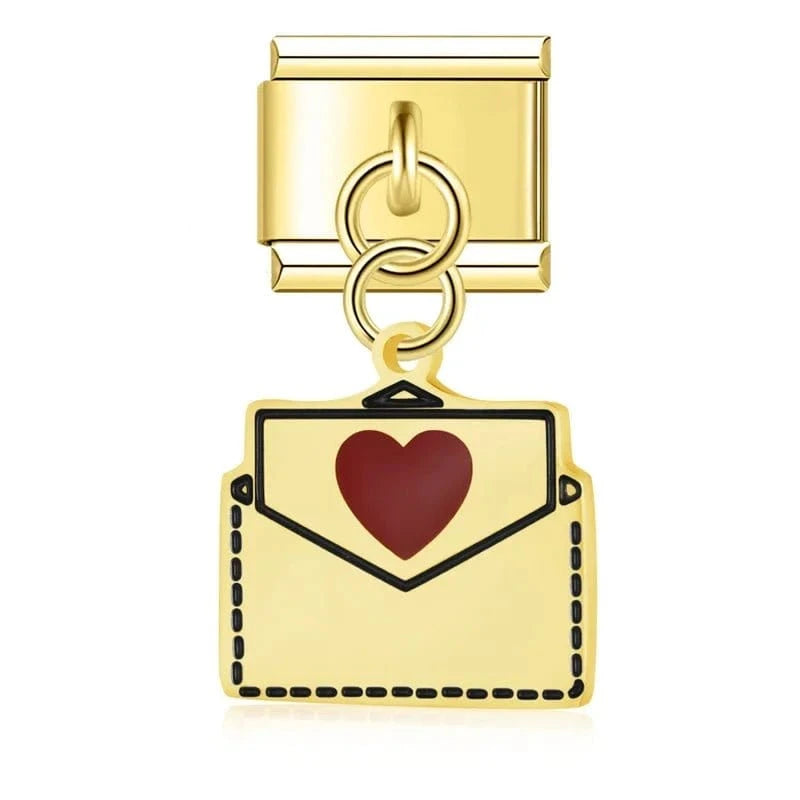 Love & Heartbreak Charm Set - Cacilia Sauer - Italian Charm Bracelet - custom jewelry - vintage jewelry - charms and pendants