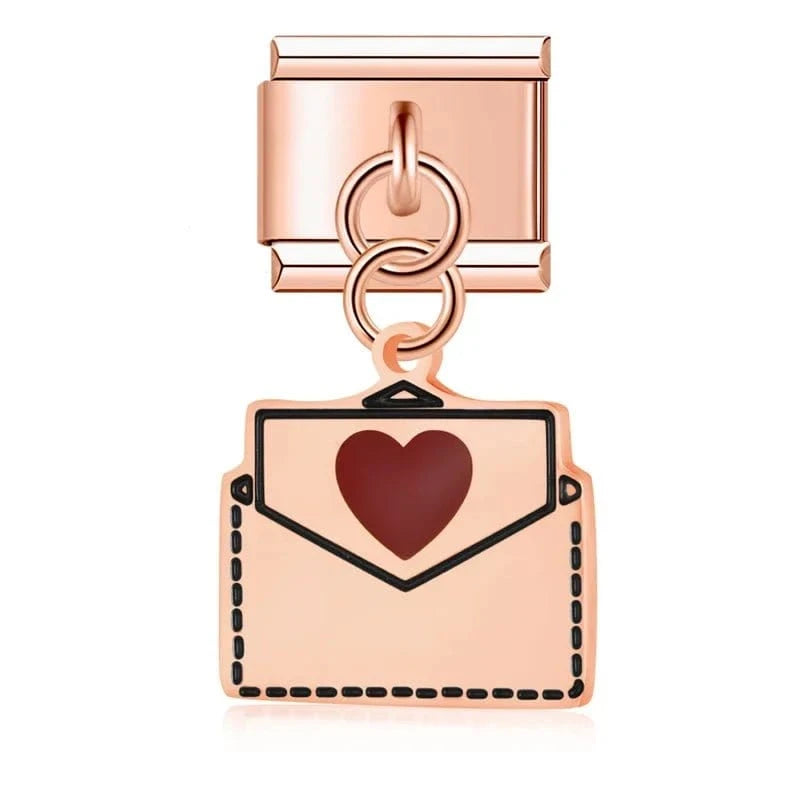 Love & Heartbreak Charm Set - Cacilia Sauer - Italian Charm Bracelet - custom jewelry - vintage jewelry - charms and pendants
