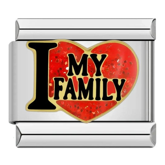 Love My Family - Cacilia Sauer - Italian Charm Bracelet - custom jewelry - vintage jewelry - charms and pendants