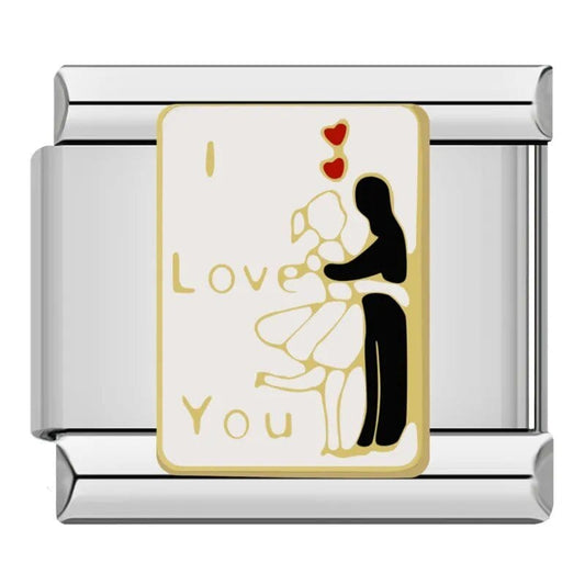 Love You - Cacilia Sauer - Italian Charm Bracelet - custom jewelry - vintage jewelry - charms and pendants