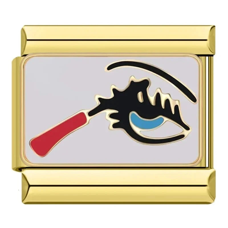 Mascara Eye Italian charm link — 9mm stainless steel module