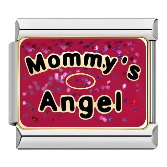 Mommy 's Angel - Cacilia Sauer - Italian Charm Bracelet - custom jewelry - vintage jewelry - charms and pendants